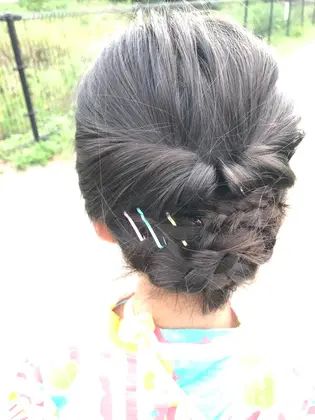 子供の浴衣ヘアーアレンジ Hairsalon Shian 橋本店所属 仲矢 あゆ美のヘアカタログ ミニモ