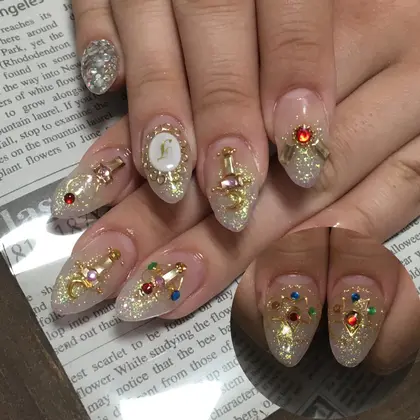 オーロラ姫ジェルアート Nailroom Trinity所属 スカルプ長さだし専門 Trinityのネイル デザイン ミニモ