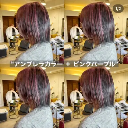 ピンクパープル】2026年夏人気のピンクパープルのヘアカラー・髪型