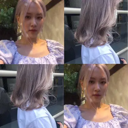 ロゼとお揃いのシルバーヘアー ブリーチ2回必要です Blue Faces表参道所属 艶透明感 Shida Uranのヘア カタログ ミニモ