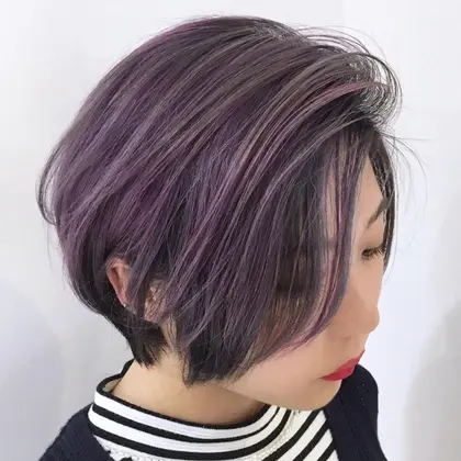 紫のメッシュカラーです Drama Hair Design Studio所属 井上 愼人のヘアカタログ ミニモ