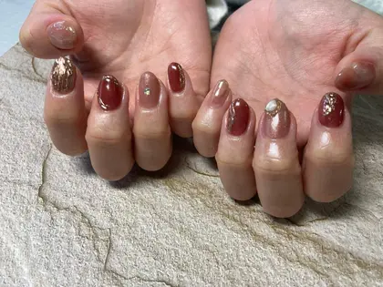 自爪風ネイル っ 淡いピンクで爪先の白い部分をボカしてます マットコー Nail S Chaton所属 ネイルズシャトン Jrネイリスト福永のネイルデザイン ミニモ