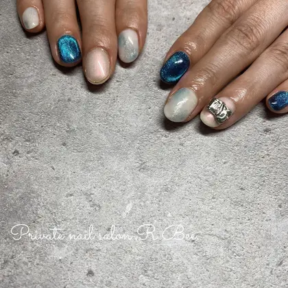Nail Nailart 大阪ネイルサロン 豊中ネイルサロン トレンドネイル ニュアンスネイル 冬 Private Nail Salon R Bee 所属 R Bee Reinaのネイルデザイン ミニモ