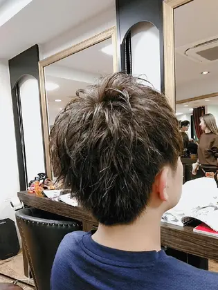 ショートカット スタイリング剤はナカノワックス6番 ルードブラックジェルを1 1です Bearea Ing所属 江原 拓実のヘアカタログ ミニモ