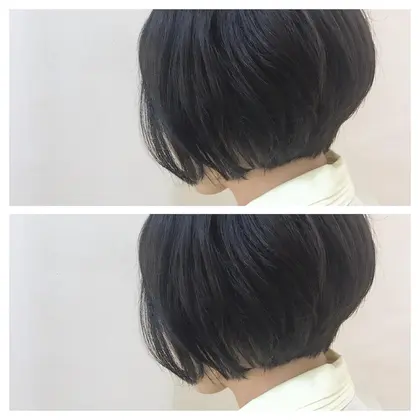 ショートボブ くせ毛 黒髪 エーゲの海所属 村上 淳乃のヘアカタログ ミニモ