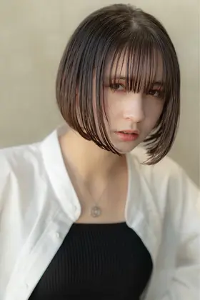 プツッとテクノカット カットを極めた最強まとまるボブです Austin 武蔵小杉店所属 大森 勝馬のヘアカタログ ミニモ