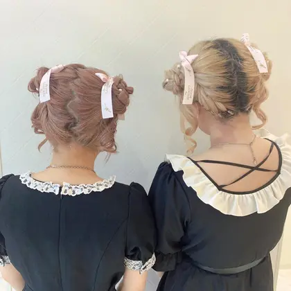 Ribbon Half Twin とっても可愛いアレンジ ライブ参戦や コンサート その他イベント Nyny河原町opa店所属 津崎 鈴華のヘア カタログ ミニモ