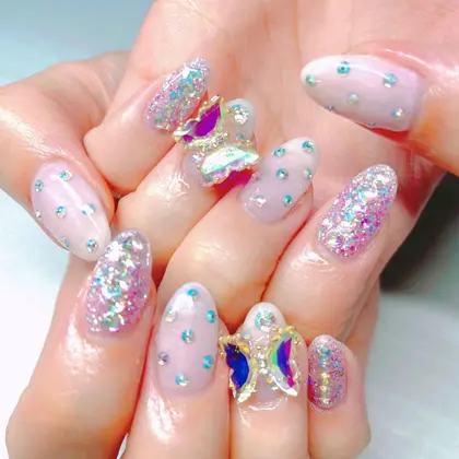 クリアネイル 21年秋人気のクリア 透明 ネイルのネイルデザイン ネイルアートカタログ 16ページ目 ミニモ