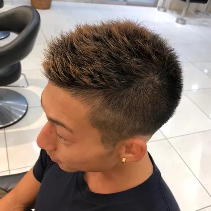 ロナウドヘア 短髪のメンズでもメッシュ入れられます とっってもお洒落さん Kenje Sanando所属 ゆやま ななほのヘアカタログ ミニモ