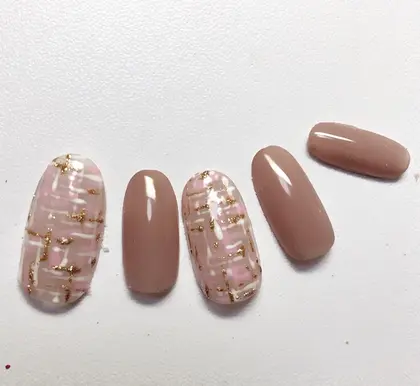 バレンタインネイル チョコがたれてるartとマーブルイメージのart プレジール所属 プレジール スタッフのネイル デザイン ミニモ