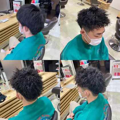 全体を細いロッドで細かく巻いております 巻きの強さ ロッドの太さでスタイル変わります Zest吉祥寺所属 Men S特殊パーマ 永山弘樹のヘアカタログ ミニモ