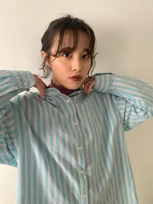 伸ばしかけヘアにもニュアンスパーマおすすめです モッズ ヘア アカデミー所属 山崎 巴菜のヘアカタログ ミニモ