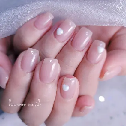 きれいめピンクネイル こんばんは٩ ๑ ᴗ ๑ ۶ お客様ネイルのご紹介です Boooo Nail所属 三島 千歩のネイル デザイン ミニモ