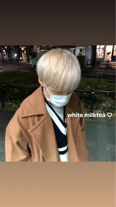 メンズもカラーできます 冬1番おすすめハイトーンカラー ホワイトミルクティー Hair Make Zest 吉祥寺店所属 韓国艶髪ヘア Sakuraのヘアカタログ ミニモ