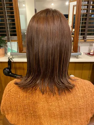 オレンジ系のファッションカラー テトラヘアー所属 森田 史子のヘアカタログ ミニモ