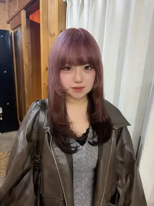 ピンクパープル】2026年夏人気のピンクパープルのヘアカラー・髪型