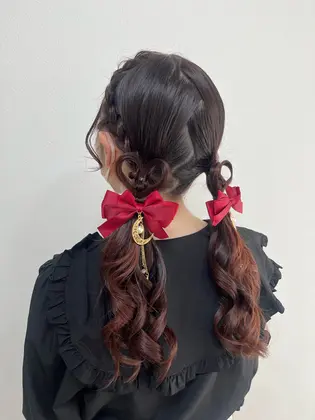 ハートツインアレンジ*.｡ 推し活ヘア¥4400｜ヘアセットサロン /上坪 