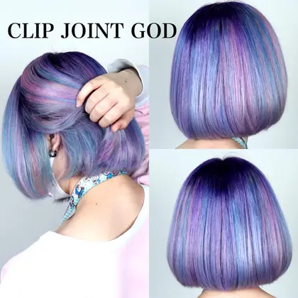 シュレックの緑に青緑系統のメッシュを入れたい とオーダーをいただきました メッシュの位置や量は Clip Joint God所属 秋葉 洸平のヘアカタログ ミニモ