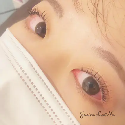 前回はビューラー式をされたそうで 今回初めてロッド式でのパーマでした しあがりに満足いただけて嬉 Jessica吉祥寺所属 Jessica 山下 のマツエクデザイン ミニモ