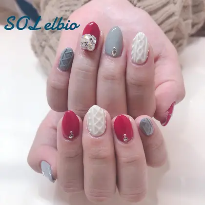 21年冬 人気のニットネイルのネイルデザイン ネイルアートカタログ 8ページ目 Minimo ミニモ