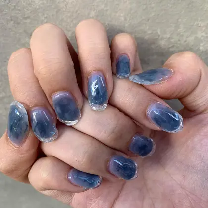 青色 21年夏人気の青色 ブルー のネイルデザイン ネイルアートカタログ 10ページ目 ミニモ