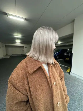 ワインレッド グラデーション セミロング バレイヤージュ