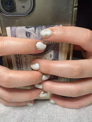 自爪風ネイル っ 淡いピンクで爪先の白い部分をボカしてます マットコー Nail S Chaton所属 ネイルズシャトン Jrネイリスト福永のネイルデザイン ミニモ