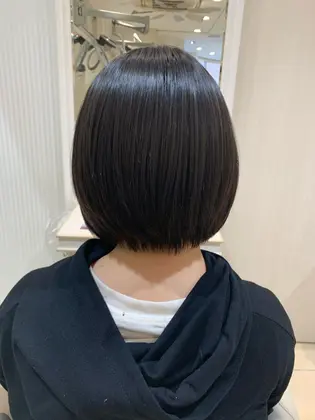 前下りボブ アシメ アッシュ日吉店所属 藤森 希美のヘアカタログ ミニモ