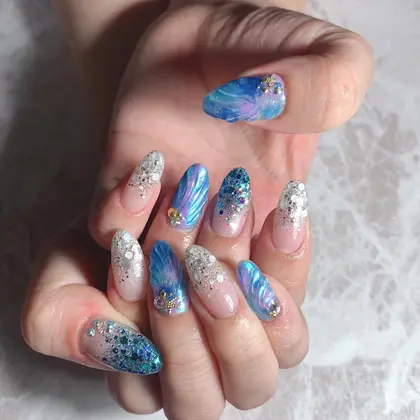 夏ネイル やり放題 ジェルネイル 5000円 M Nails所属 ないとう まなみのネイルデザイン ミニモ 夏ネイル やり放題 ジェルネイル 5000円 M Nails所属 ないとう まなみのネイルデザイン ミニモ
