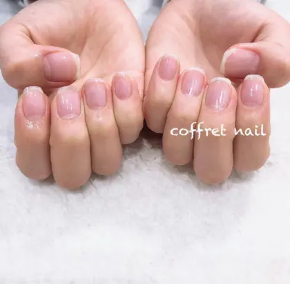ネイル フットネイル ワンカラー ジェルネイル ニュアンスネイル クリアネイル ト Coffret 今里店 美容院ブレス今里店 店内 所属 ネイリスト 土橋 由季のネイルデザイン ミニモ