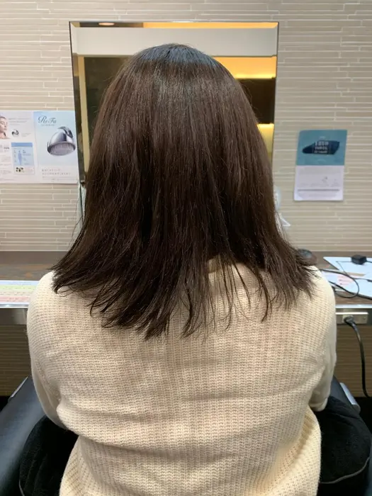 ダークブラウン ブリーチなし ワンカラー Bonecca所属 會田 夏葵のヘアカタログ ミニモ