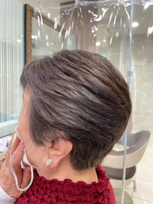 80代 女性のお客様です キラ水を使い 圧倒的なツヤとハリがでています Ash 高円寺店所属 鈴木 輝のヘアカタログ ミニモ