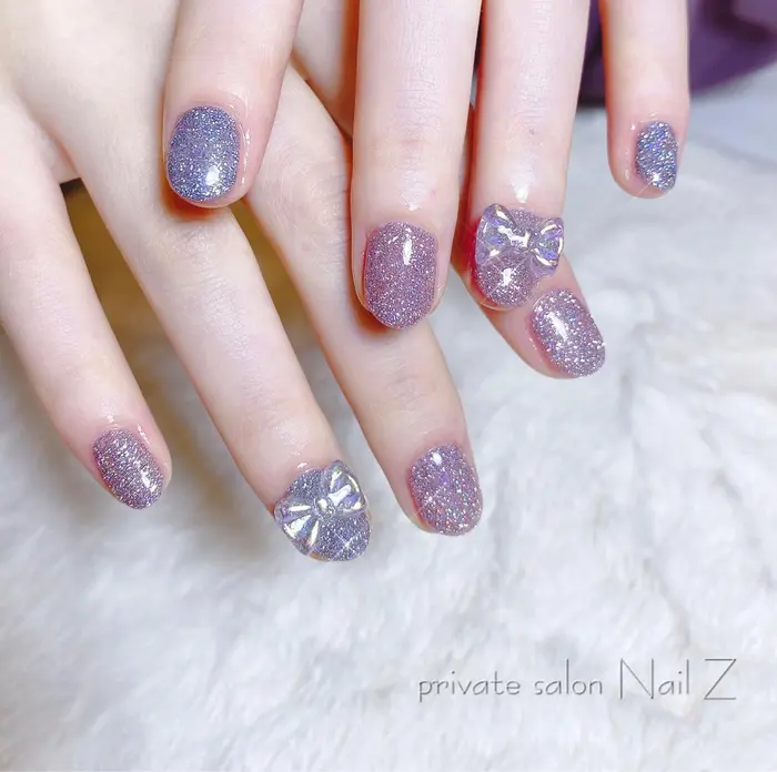 フラッシュネイル リボン Nail Z所属 Nail Zのネイルデザイン ミニモ