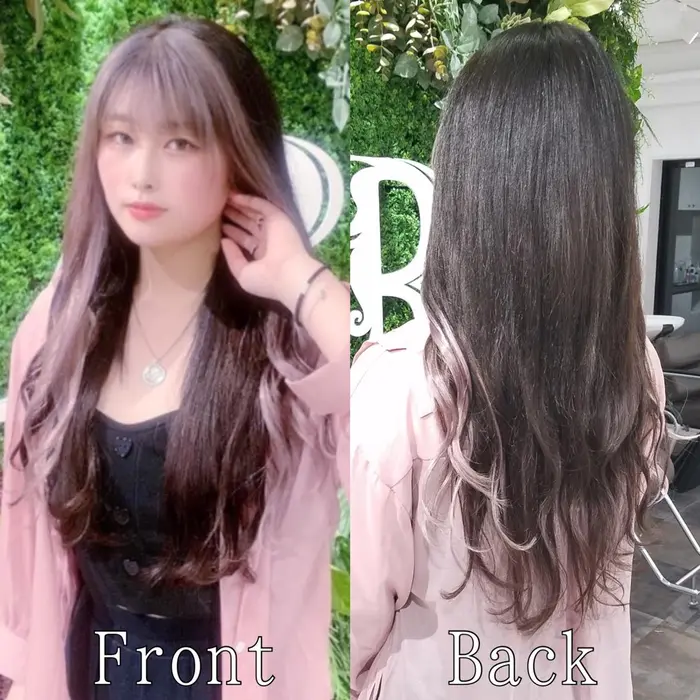 地毛のフェイスフレーミング部分のみ色落ちを考えて少しだけ明るめにお付けしました シールエクステ あるじゃんすー岡山店所属 あるじゃんすー 岡山店のヘアカタログ ミニモ
