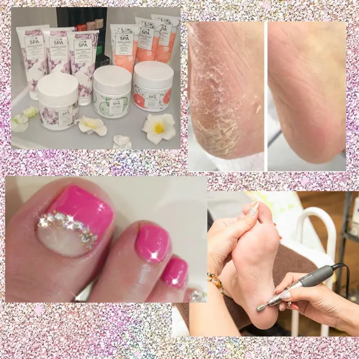 フットジェル 角質除去保湿spaケアコース 親指デザイン甘皮ケア 爪の輪郭しっかり出します Beautifulネイルdia所属 Yo Ko Oku Tsuのネイルデザイン ミニモ