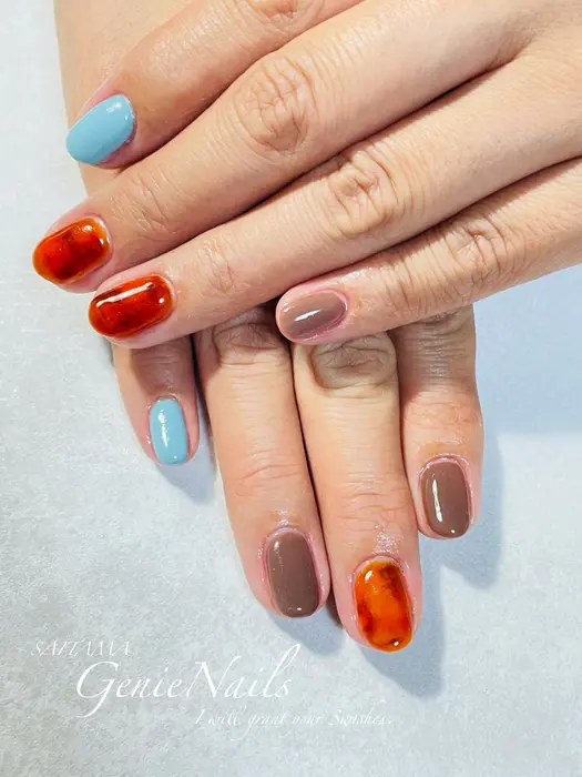 シンプルで大人可愛いデザインネイル 深夜営業 完全予約制ネイルサロン Genie Nails 所属 Genie Nailsのネイル デザイン ミニモ