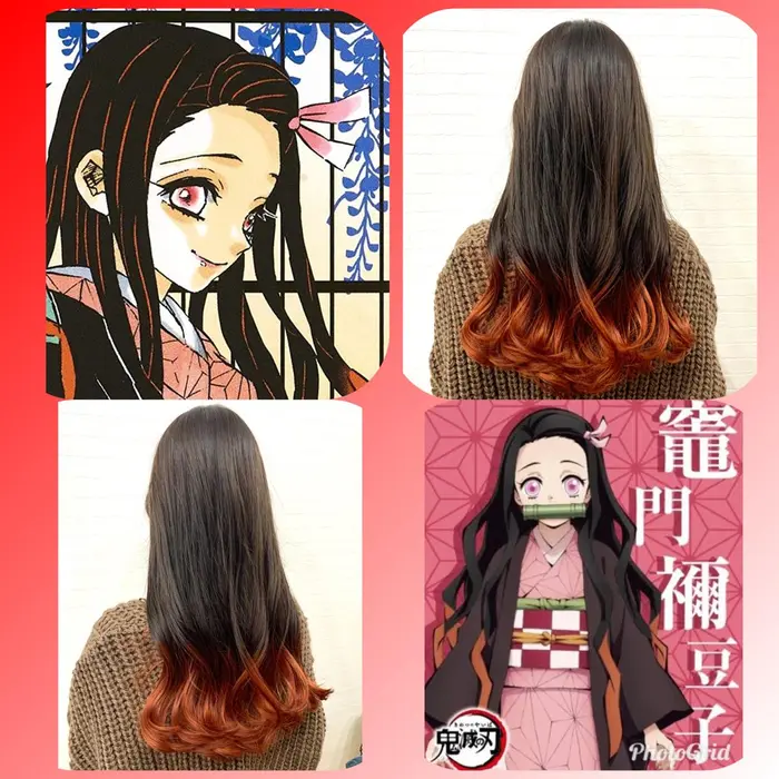 鬼滅カラー竈門ねずこ Ciel天神橋店所属 Ciel 天神橋店のヘアカタログ ミニモ