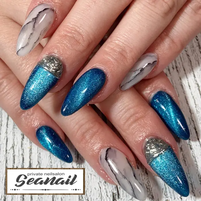 セルフネイル ๑ ᵕ ๑ ジェル画像持ち込みやり放題 6980 スカルプ画像持ち込みやり放 Seanail所属 小尾 栞のネイル デザイン ミニモ