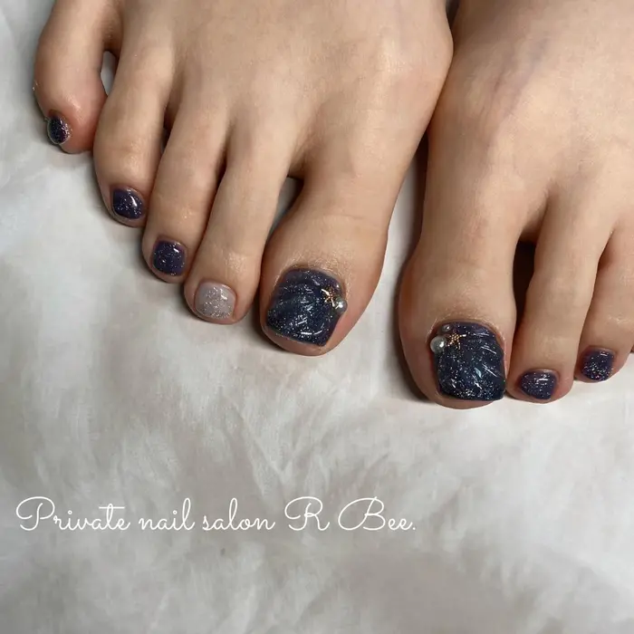 Nail Nailart 大阪ネイルサロン 豊中ネイルサロン トレンドネイル ニュアンスネイル 冬 Private Nail Salon R Bee 所属 R Bee Reinaのネイルデザイン ミニモ