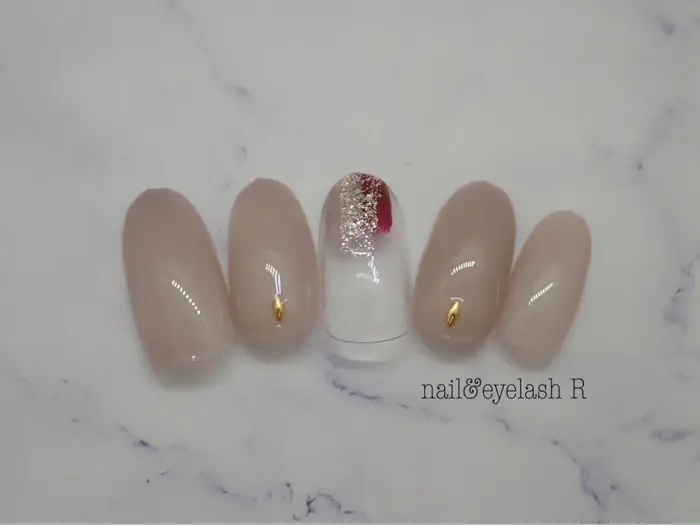 色変更ok フレンチネイル ベージュネイル レッドネイル Nail Eyelash Salon R所属 R スカルプ Hiroのネイル デザイン ミニモ