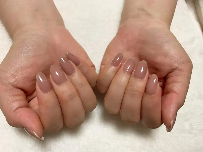 お客様nail お手元綺麗に見えるワンカラー Ky Nail所属 K Yukinoのネイルデザイン ミニモ