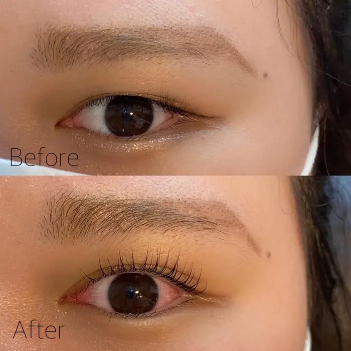 まつ毛を立ち上げるだけでこんなにお顔の印象が変わります 丁寧なカウンセリングから お客様一人一人に セラピエージ所属 Hirai Mizukiのマツエクデザイン ミニモ