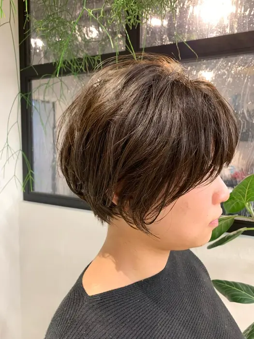 既存パーマを活かしたショートボブ うねる癖の方もご参考に Maltu所属 艶髪カラーの イシマルのヘアカタログ ミニモ