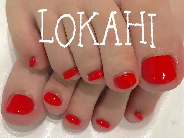フットジェルワンカラー Eye Nail Lokahi所属 Lokahi 大串のネイルデザイン ミニモ