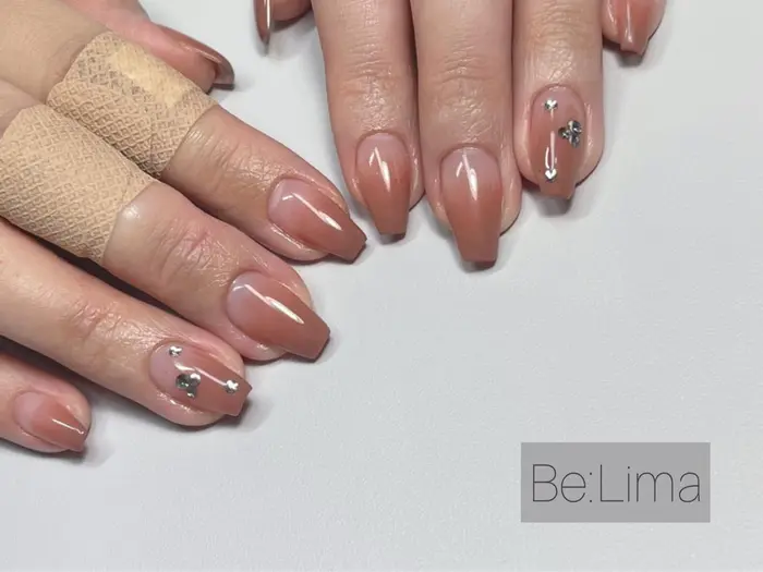 お客様nail ジェルネイル ネイルデザイン ネイルアート ネイル 滋賀ネ Be Lima所属 Nail Salon Be Limaのネイルデザイン ミニモ