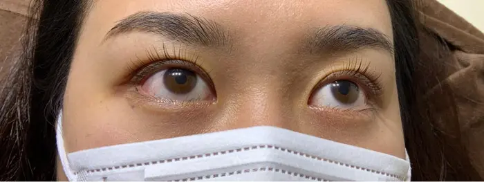 パリジェンヌラッシュリフト 根元から80度に立ち上げる次世代まつ毛パーマ 逆さまつ毛の人 ビュー Eyelash Nail Alpha 所属 野村 春菜のマツエクデザイン ミニモ