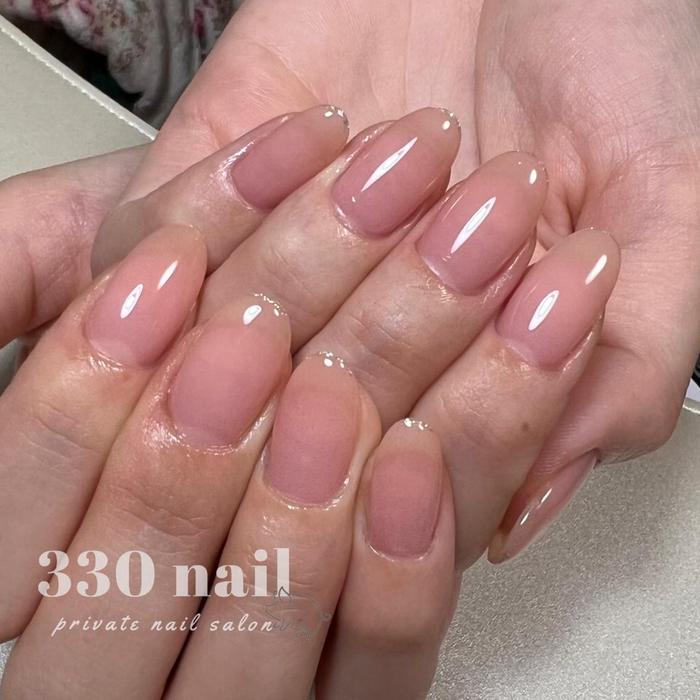 Mao Gelワンカラーコース 03 ピカブー 2度塗り 12 メリー 先端細ラ 330 Nail所属 330 Nailのネイル デザイン ミニモ Mao Gelワンカラーコース 03 ピカブー 2度塗り 12 メリー 先端細ラ 330 Nail所属 330 Nailのネイル デザイン ミニモ
