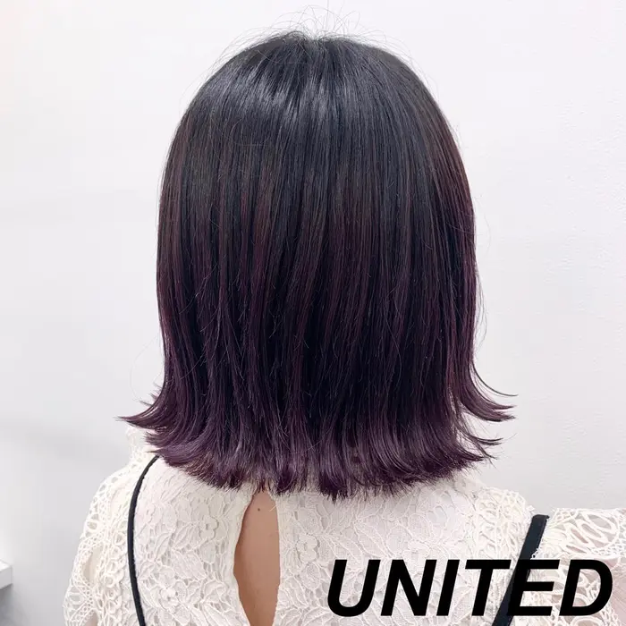 グラデーションカラー グレーパープル Will所属 髪質改善 艶カラー Nanakoのヘアカタログ ミニモ
