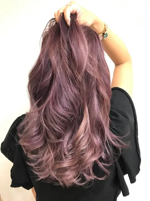 後ろ美人 ピンクバイオレット By イルミナ 前回はピンクにしたモデルさん Aphrodite Ginza 秋葉原店所属 マス ジュンのヘアカタログ ミニモ