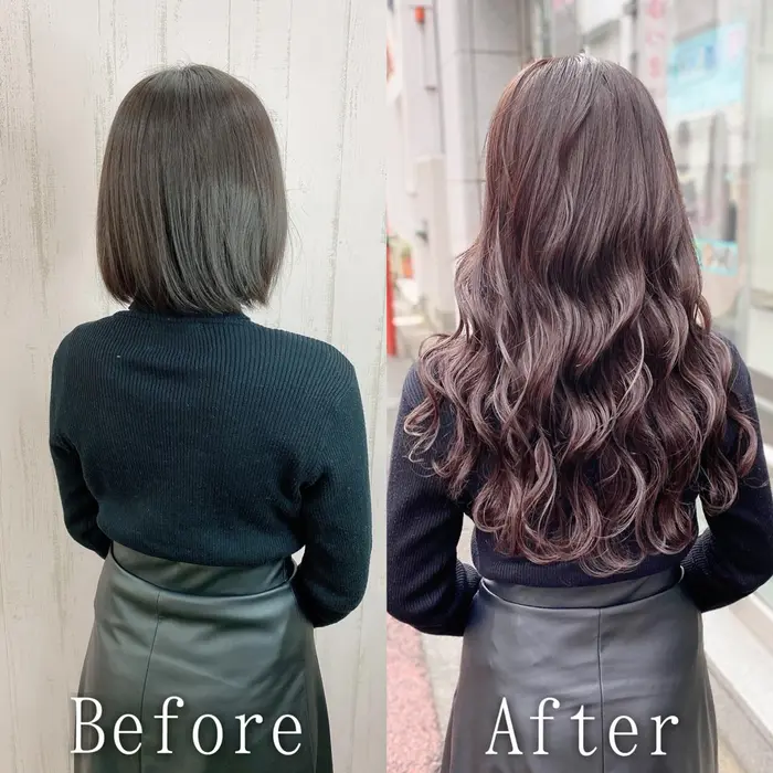 スモーキーブラウン シールエクステ 大人ダークカラー 黒髪 岡山 黒に近い髪色ながら アッシュ混じり あるじゃんすー岡山店所属 あるじゃんすー 岡山店の ヘアカタログ ミニモ